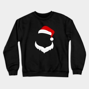 santa hat and beard Crewneck Sweatshirt